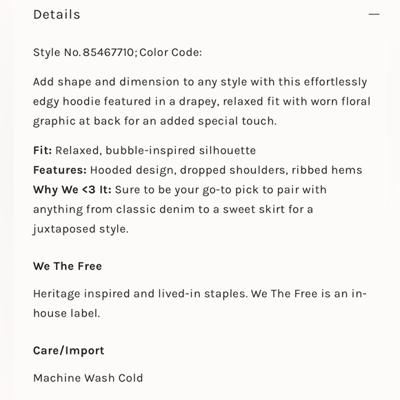 ▪️NWT Free People - We The Free Spirit Bubble Hoodie - Picture 5 of 8